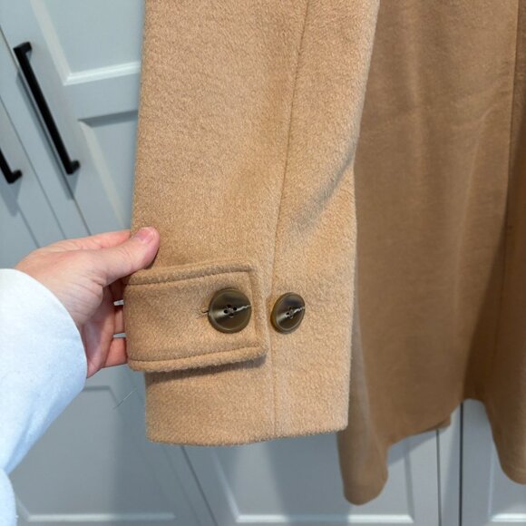 House of Harlow 1960 x Revolve Womens Classic Long Coat LARGE in Camel - Picture 3 of 10